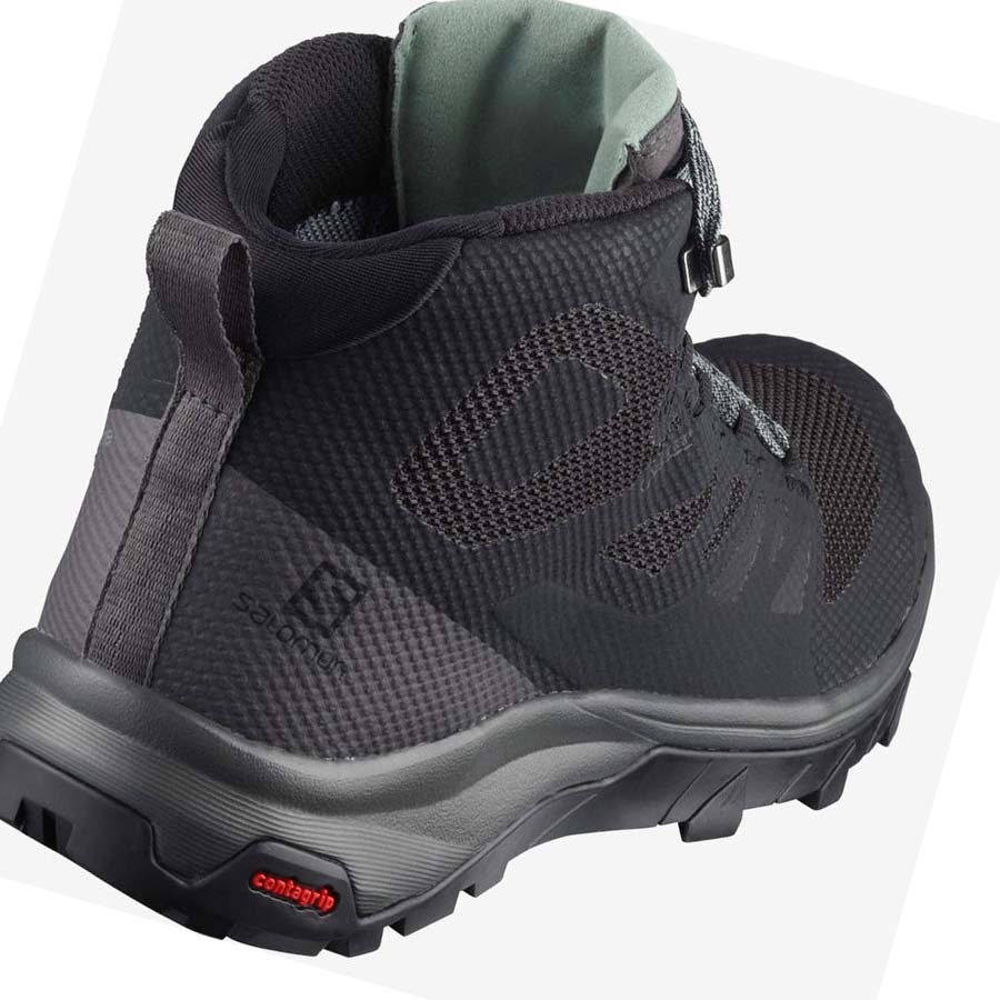 Salomon WoOUTLINE MID GORE-TEX Kadın Yürüyüş Ayakkabısı Lacivert | TR 2792HAP